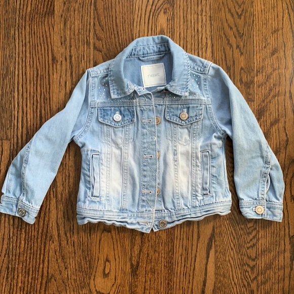 Next UK rhinestone denim jacket - Picture 2 of 4